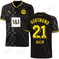 Malen 21 Borussia Dortmund Men 2022/23 Away Jersey - Black