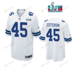 Malik Jefferson 45 Dallas Cowboys Super Bowl LVII Super Bowl LVII White Men's Jersey