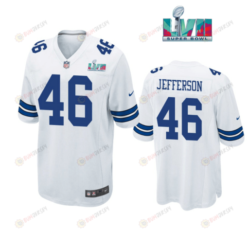 Malik Jefferson 46 Dallas Cowboys Super Bowl LVII Super Bowl LVII White Men's Jersey