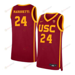 Malik Marquetti 24 USC Trojans Elite Basketball Men Jersey - Red