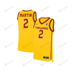 Malik Martin 2 USC Trojans Elite Basketball Men Jersey - Yellow