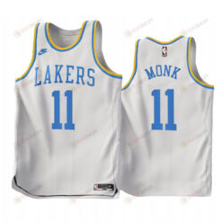 Malik Monk 11 Los Angeles Lakers 2022-23 Classic Edition White Jersey - Men Jersey