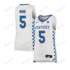 Malik Monk 5 Kentucky Wildcats Basketball Elite Men Jersey - White