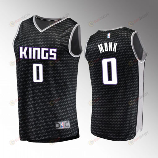 Malik Monk Kings 0 Black Jersey Fast Break 2022-23 Statement