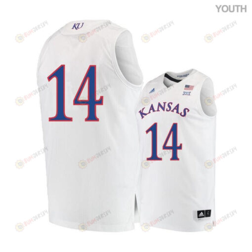 Malik Newman 14 Kansas Jayhawks Basketball Youth Jersey - White