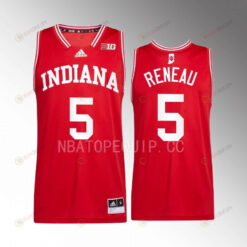 Malik Reneau 5 Indiana Hoosiers Jersey 2022-23 College Basketball Red