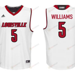 Malik Williams 5 Louisville Cardinals College Basketball Men Jersey - White