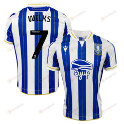 Mallik Wilks 7 Sheffield Wednesday FC 2023-24 Home Men Jersey - Blue