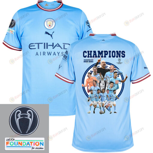 Manchester City 2022-23 The Art of Winning Home Jersey- Blue