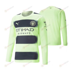 Manchester City 2022-23 Third Long Sleeve Jersey - Neon Green