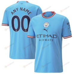 Manchester City Men 2022/23 Home Player Custom Jersey - Sky Blue