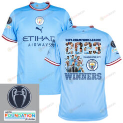 Manchester City The Winner Of UEFA Champions League 2022-23 Home Jersey- Blue