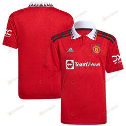 Manchester United Youth 2022/23 Home Player Jersey - Red