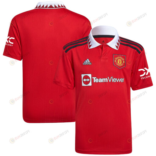 Manchester United Youth 2022/23 Home Player Jersey - Red