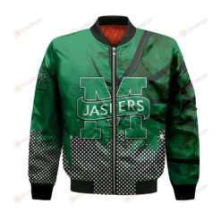 Manhattan Jaspers Bomber Jacket 3D Printed Basketball Net Grunge Pattern