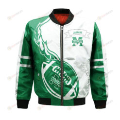 Manhattan Jaspers Bomber Jacket 3D Printed Flame Ball Pattern