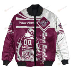 Manly Warringah Sea Eagles Bomber Jacket 3D Printed Personalized Pentagon Style