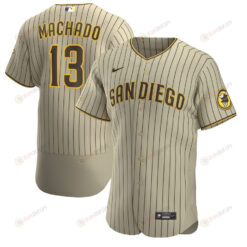 Manny Machado 13 San Diego Padres Alternate Player Elite Jersey - Tan/Brown