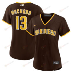 Manny Machado 13 San Diego Padres Women's Road Player Jersey - Brown