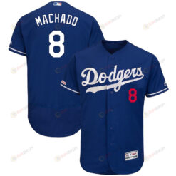 Manny Machado 8 Los Angeles Dodgers Majestic Collection Flex Base Player Elite Jersey - Royal