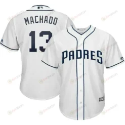 Manny Machado San Diego Padres Official Cool Base Player Jersey - White