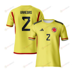 Manuela Vanegas 2 Colombia 2023 Youth Home Jersey - Yellow - All Over Printed Jersey