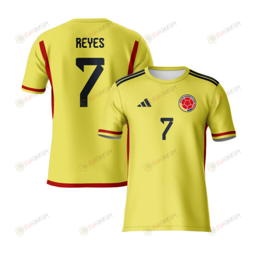 Mar?a Camila Reyes 7 Colombia 2023 Youth Home Jersey - Yellow - All Over Printed Jersey