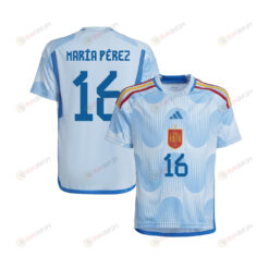 Mar?a P?rez 16 Spain 1 Star Women's National Team 2023-24 World Cup Away Jersey