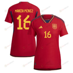 Mar?a P?rez 16 Spain Women's National Team 2023-24 World Cup Home Women Jersey