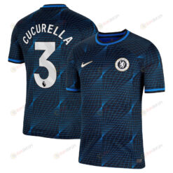 Marc Cucurella 3 Chelsea 2023/24 Away Men Jersey - Navy