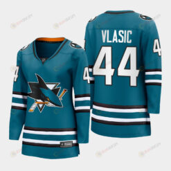 Marc-Edouard Vlasic 44 San Jose Sharks 2022-23 Home Women Premier Breakaway Jersey Teal