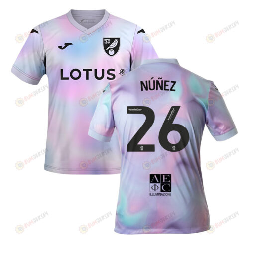 Marcelino N??ez 26 Norwich City 2022-23 Third Jersey - Tie-dye