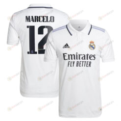 Marcelo 12 Real Madrid Men 2022/23 Home Player Jersey - White