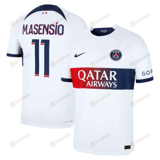 Marco Asensio 11 Paris Saint-Germain 2023-24 Away Men Jersey - White