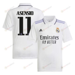 Marco Asensio 11 Real Madrid 2022/23 Home Youth Jersey - White