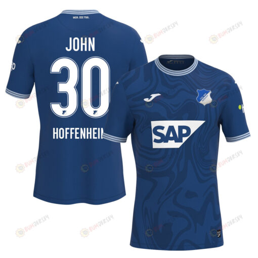 Marco John 30 TSG 1899 Hoffenheim 2023-24 Home Men Jersey - Blue