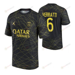 Marco Verratti 6 Paris Saint-Germain 2022/23 Fourth Breathe Stadium Player Jersey - Men Black