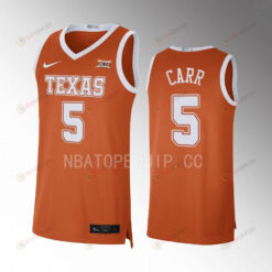 Marcus Carr 5 Texas Longhorns Orange Jersey 2022-23 Limited Basketball