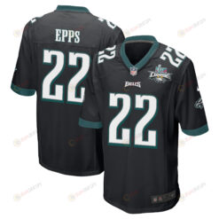 Marcus Epps 22 Philadelphia Eagles Super Bowl LVII Champions 2 Stars Men's Jersey - Black