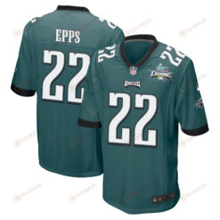 Marcus Epps 22 Philadelphia Eagles Super Bowl LVII Champions 2 Stars Men's Jersey - Midnight Green