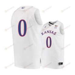 Marcus Garrett 0 Kansas Jayhawks Basketball Men Jersey - White