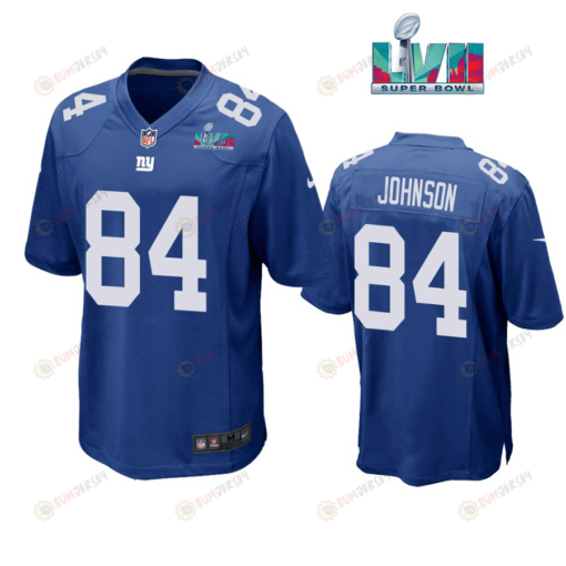 Marcus Johnson 84New York Giants Super Bowl LVII Super Bowl LVII Royal Men's Jersey