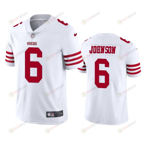 Marcus Johnson San Francisco 49ers 6 White Vapor Limited Jersey