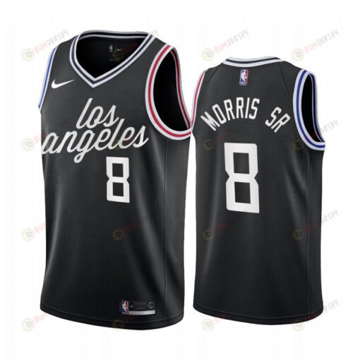 Marcus Morris Sr. 2022-23 Los Angeles Clippers Black 8 City Edition Jersey Cursive - Men Jersey