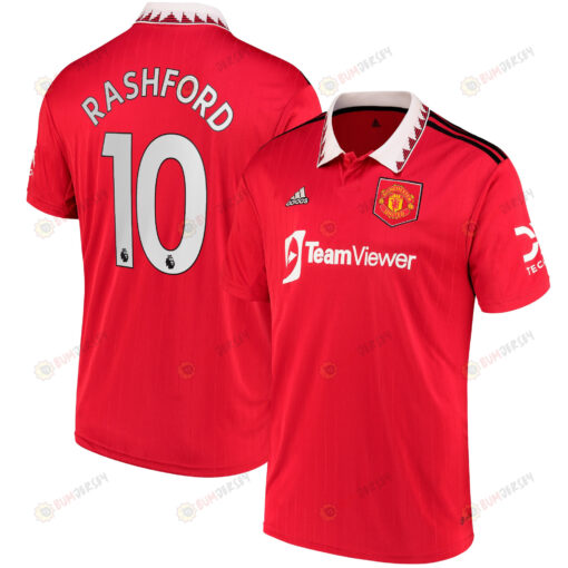 Marcus Rashford 10 Manchester United 2022/23 Home Player Jersey - Red