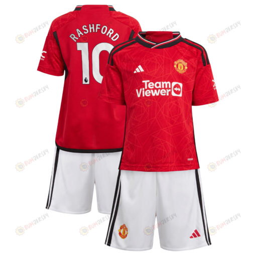 Marcus Rashford 10 Manchester United 2023-24 Home Jersey - Youth Kit