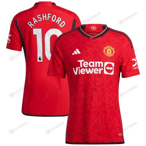 Marcus Rashford 10 Manchester United 2023-24 Home Men Jersey - Red