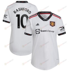 Marcus Rashford 10 Manchester United Women 2022/23 Away Jersey - White