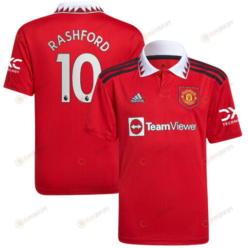 Marcus Rashford 10 Manchester United Youth 2022/23 Home Player Jersey - Red