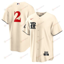 Marcus Semien 2 Texas Rangers 2023 City Connect Player Jersey - Cream